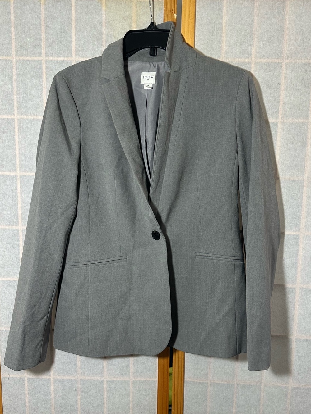 J. Crew Women's Gray Tailored Single-Button Blazer